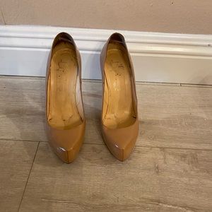 Christian Louboutin 
color: Nude 
size 37.5
